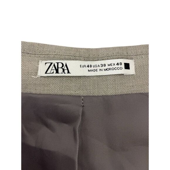 Zara Men Suit Jacket Blazer EU 48 US 38 Stone Gray wool double vest 5337/252 NWT - Picture 5 of 14